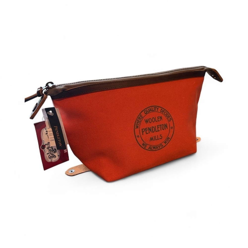 PENDLETON Terra Cotta Orange Canvas Pouch Bag - Picture 5 of 10